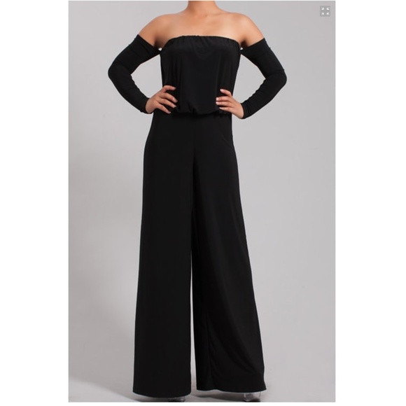 strapless long jumpsuit